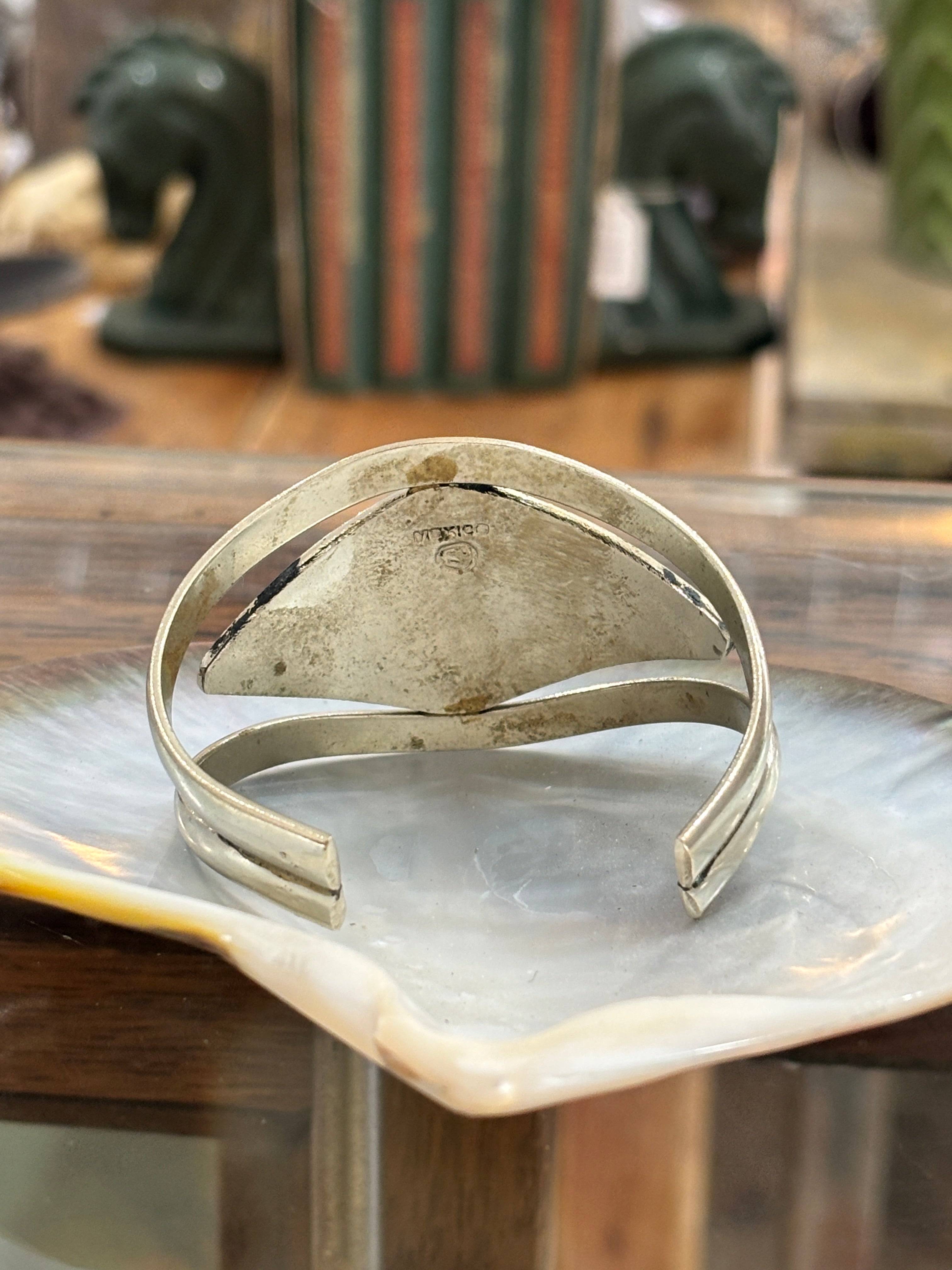 Mexican Sterling Kokopelli Cuff Bracelet