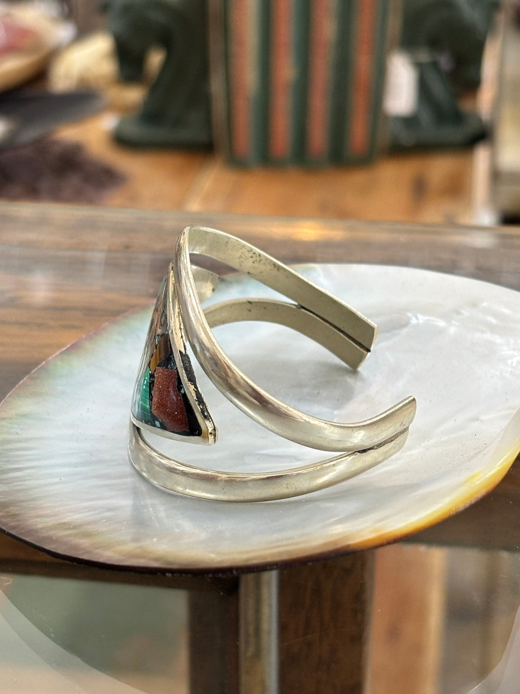 Mexican Sterling Kokopelli Cuff Bracelet