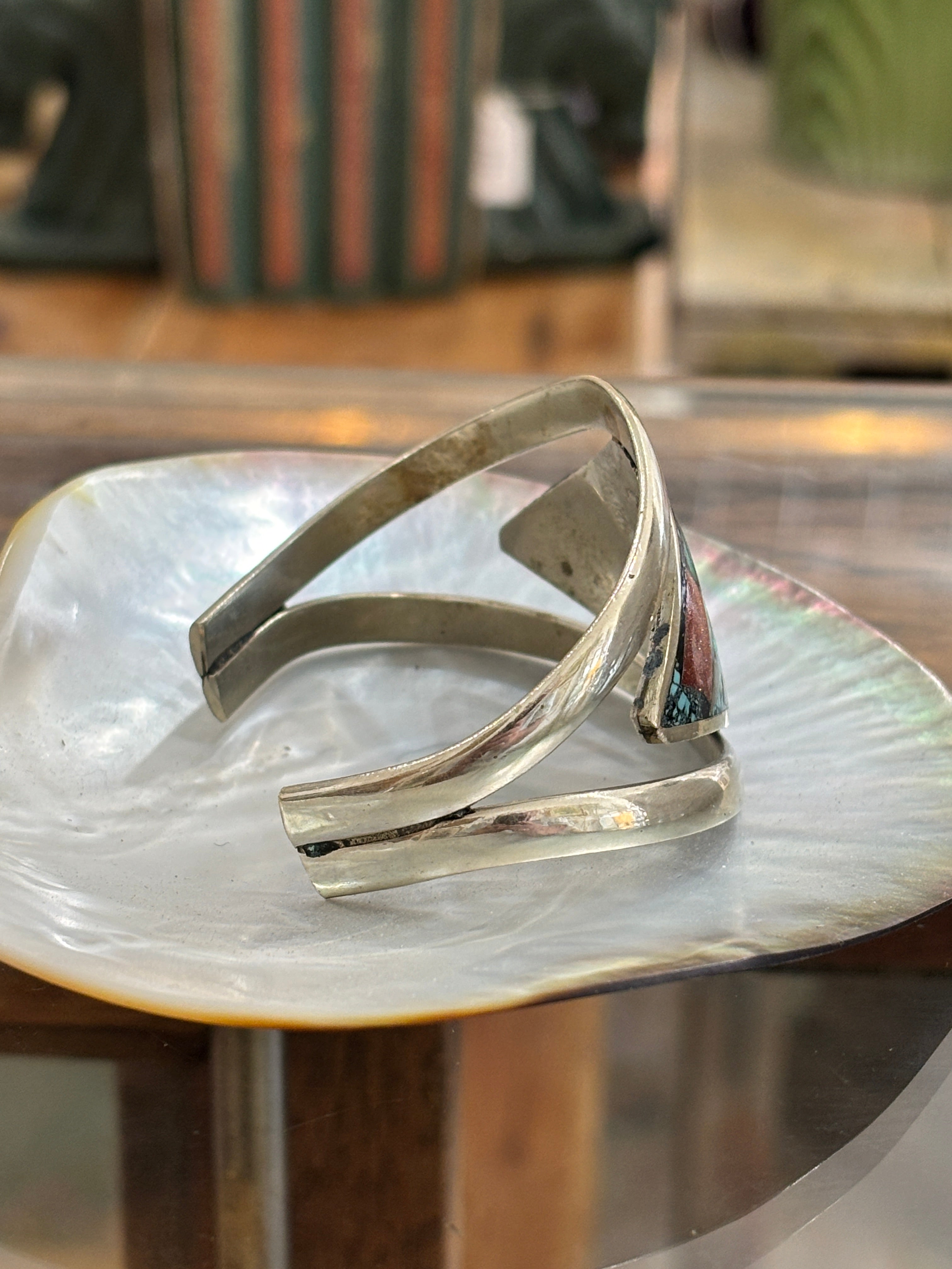 Mexican Sterling Kokopelli Cuff Bracelet